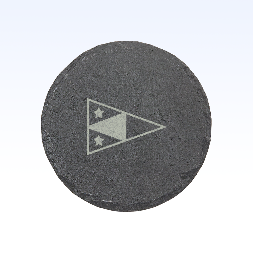 SET OF 4 SLATE COASTERS - 4"
