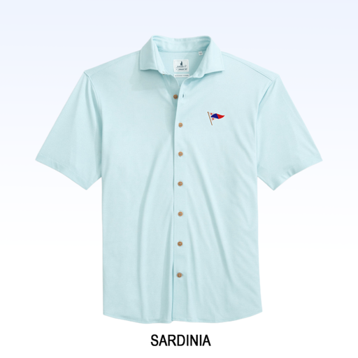 JOHNNIE-O BRECK SOLID KNIT SHORT SLEEVE BUTTON DOWN